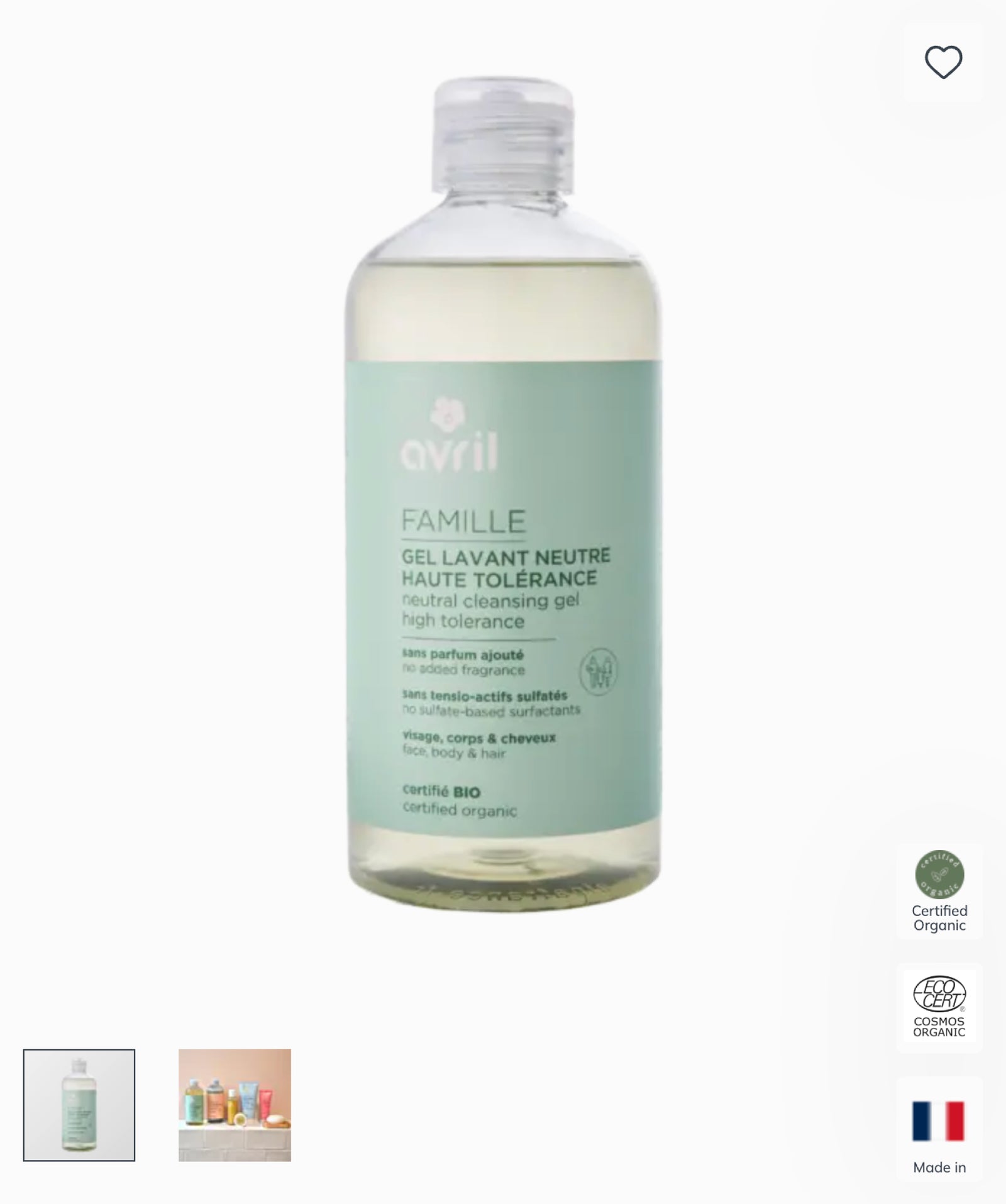 High tolerance neutral cleansing gel - Face, Body and Hair